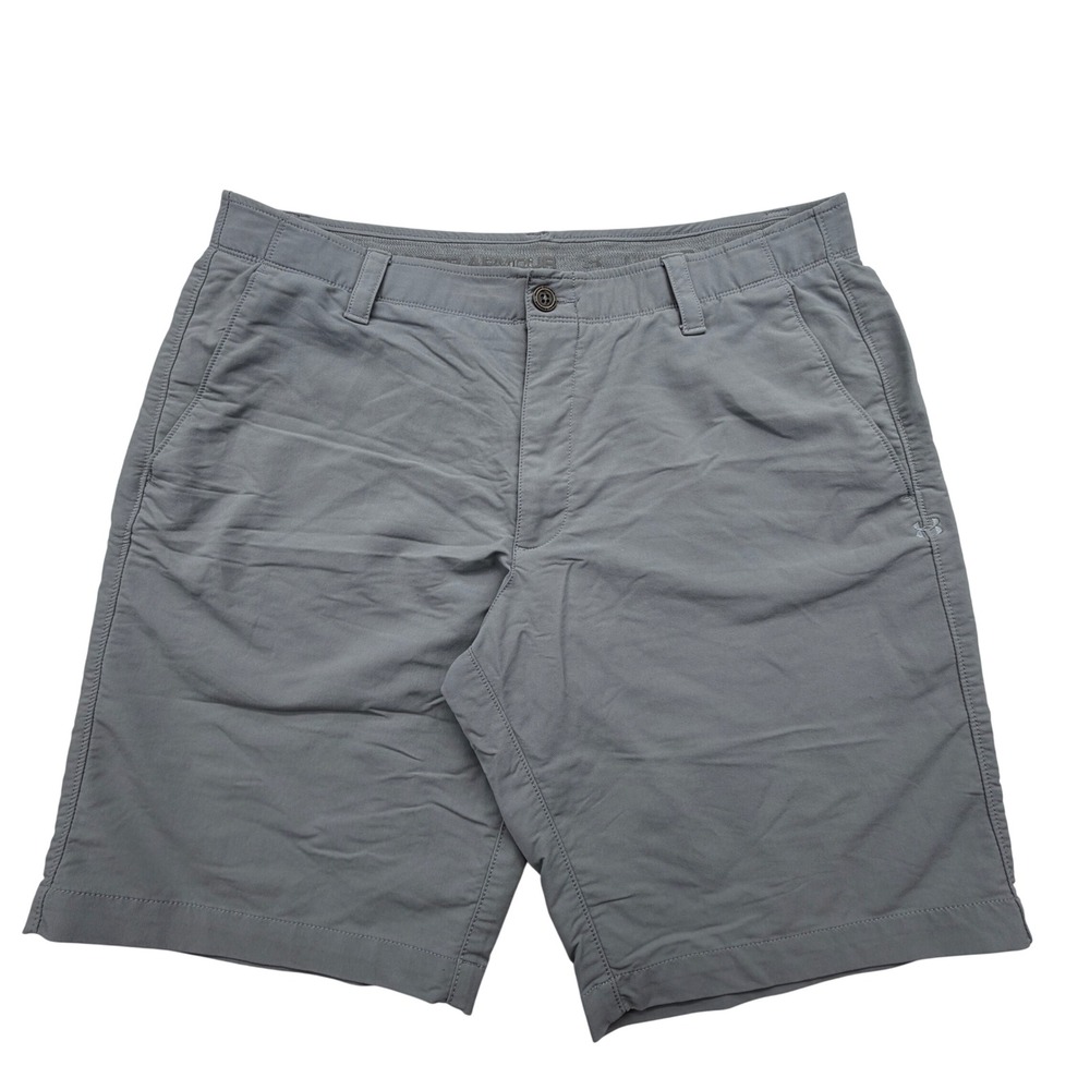Under Armour Shorts Mens 38 Gray Chino Golf Performance Stretch Active